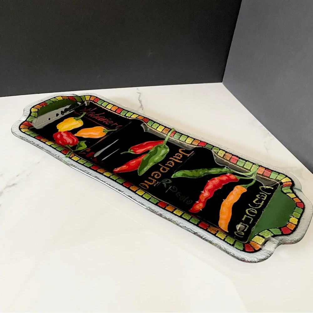 Chili Pepper Three Part Server by Peggy Karr
